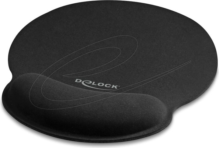 Delock Mauspad mit Handballenauflage rund schwarz (S)