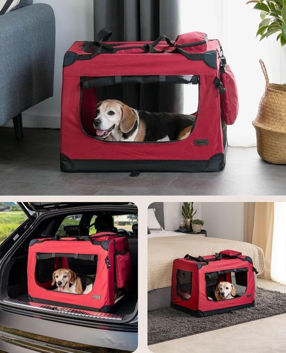 Actual product image Ionto Dog transport box (Dog, Cat, Safety closure, Can be opened completely, Breathable, Washable, Foldable)