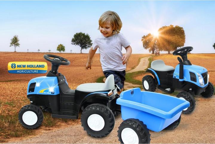 Produktbild Jamara Ride-on Traktor New Holland mit Anhänger blau 6V (6 V)
