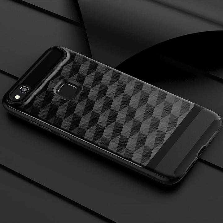 Produktbild König Design Handy Hülle Huawei P10 Lite Cover Backcover Case Etuis 3D Prisma Design Schwarz (Huawei P10 Lite)