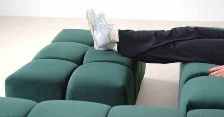 Immagine prodotto Kare Design Sgabello Belami in velluto verde scuro 105x70cm (105 cm)