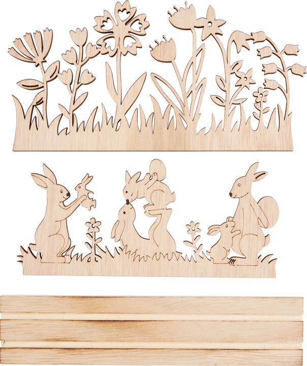 Image du produit VBS Motif à piquer en bois "Joie de Pâques", 3 pièces, L 22 cm env. contreplaqué