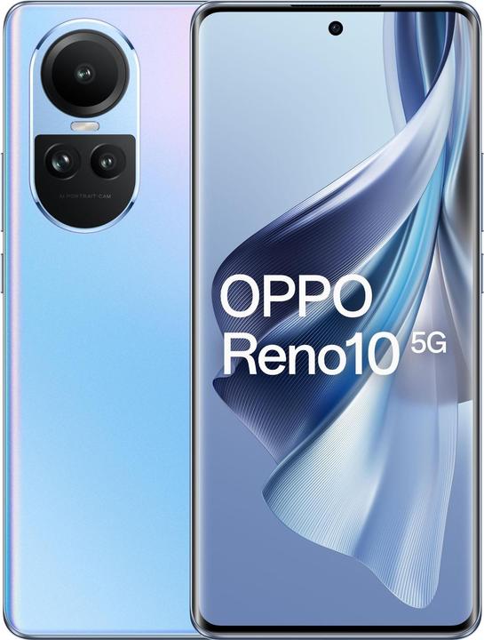 Actual product image OPPO Reno 10 (256 GB, Ice Blue, 6.70", Dual SIM, 64 Mpx, 5G)