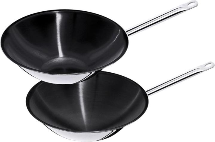 Produktbild Contacto Wok Edelstahl mehrschichtig, abgeflachter Boden, Antihaft (36 cm, Wok Pfanne, Aluminium)