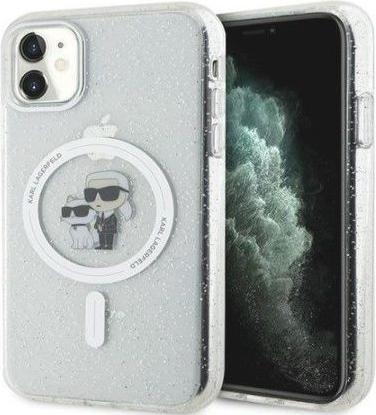 Produktbild Karl Lagerfeld KLHMN61HGKCNOT iPhone 11 / Xr 6.1" transparent hardcase Karl&Choupette Glitter MagSaf (Apple iPhone 11)