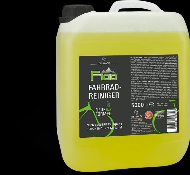 Produktbild F100 Fahrradreiniger (5000 ml, Universal-Schmiermittel, Kettenreiniger, Bremsreiniger, Fahrradreiniger, Schwamm)