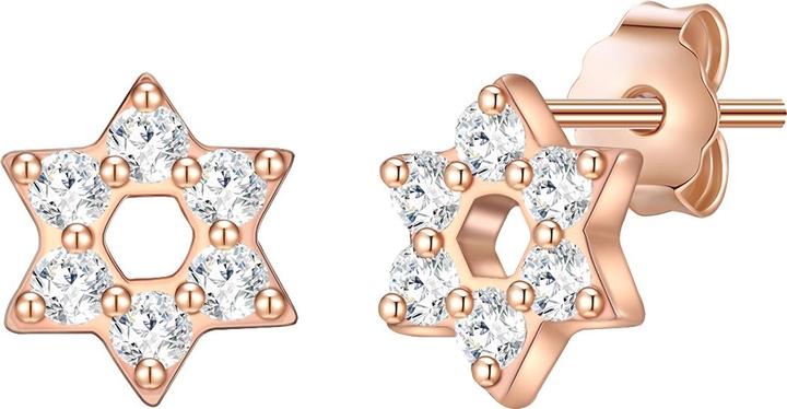 Glanzstücke München Damen Stern Sterling Silber Zirkonia roségold - 31376 (Sterling Silber)