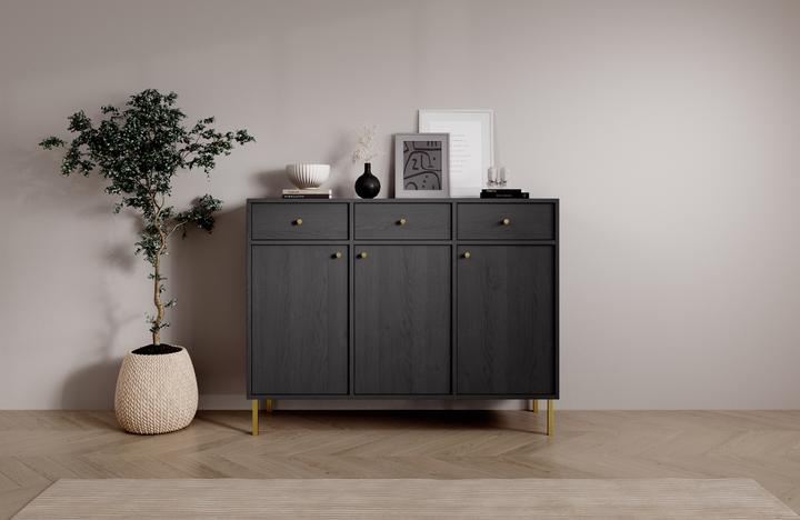 Actual product image ADRK Furniture Tili 3D 3S chest of drawers (124.5 x 41 x 95 cm)