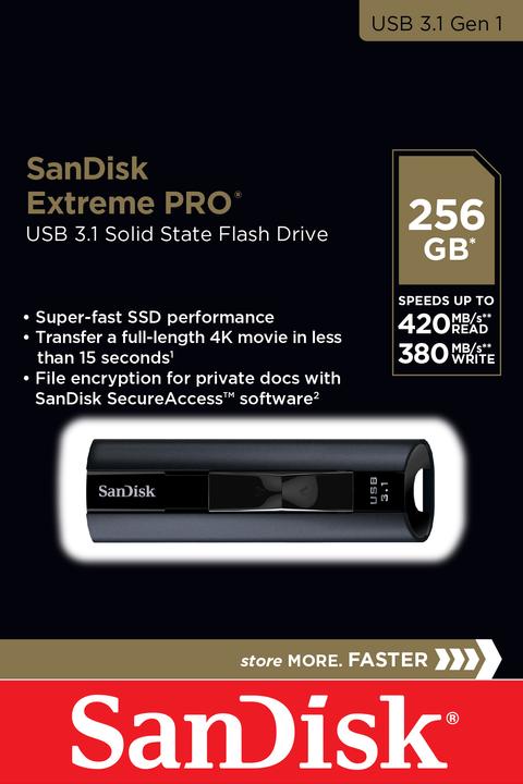Produktbild SanDisk Extreme PRO (256 GB, USB-A)