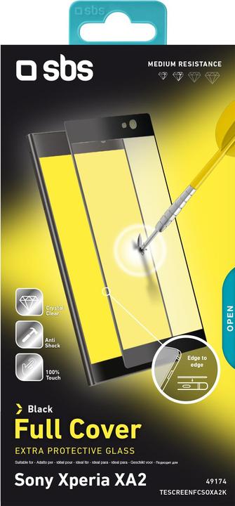 Actual product image SBS Full Cover Glass Screen Protector for Sony Xperia XA2 (1 Piece, Sony Xperia XA2)