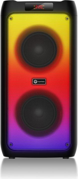 Produktbild Connect IT Hyperbass BEAT+ bluetooth party reproduktor,2x30W,BT,USB,MicroSD,mikrofon,DO,ČERNÝ (10 h, Stromversorgung über USB)