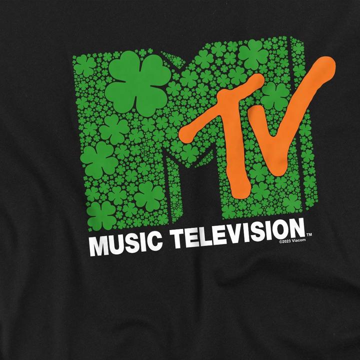 Actual product image MTV Unisex Adult Shamrock Logo St Patricks Day T-Shirt (L)