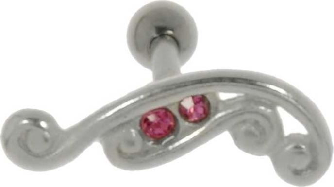 Produktbild Bijouteria Ohrpiercing (Messing mit Silberbeschichtung, Chirurgenstahl 316L, Kristall)