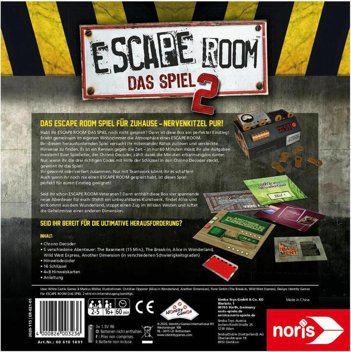 Actual product image Noris Escape Room The Game 2 (German)