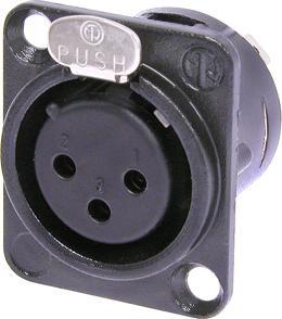 Actual product image Contrik Chassis socket 3pin solder version