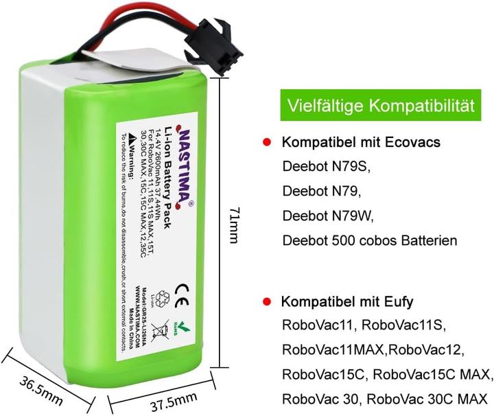Produktbild Nastima Ersatzakku für Deebot und RoboVac