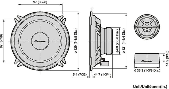 Produktbild Pioneer Ts-130ci (130 W, 13 cm, 5 x 7")