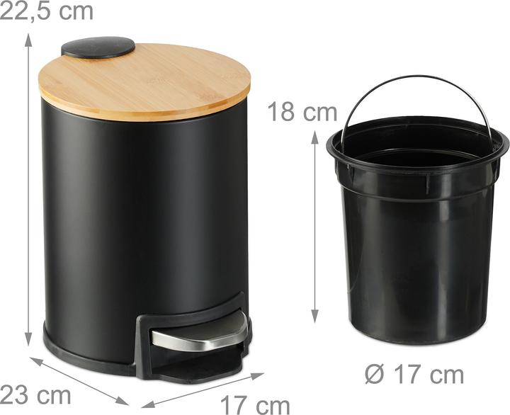 Image du produit Relaxdays Poubelle-salle-bain (3 l)