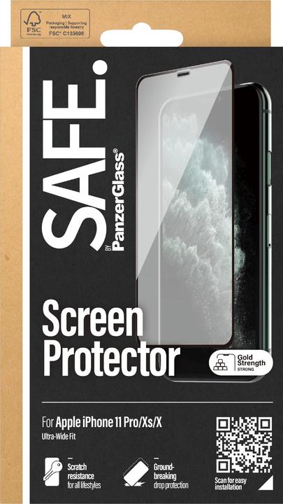 Immagine prodotto Safe. Pellicola protettiva Custodia amichevole per iPhone X/Xs/11 Pro (1 Pezzo/i, Apple iPhone XS, Apple iPhone X, Apple iPhone 11 Pro)