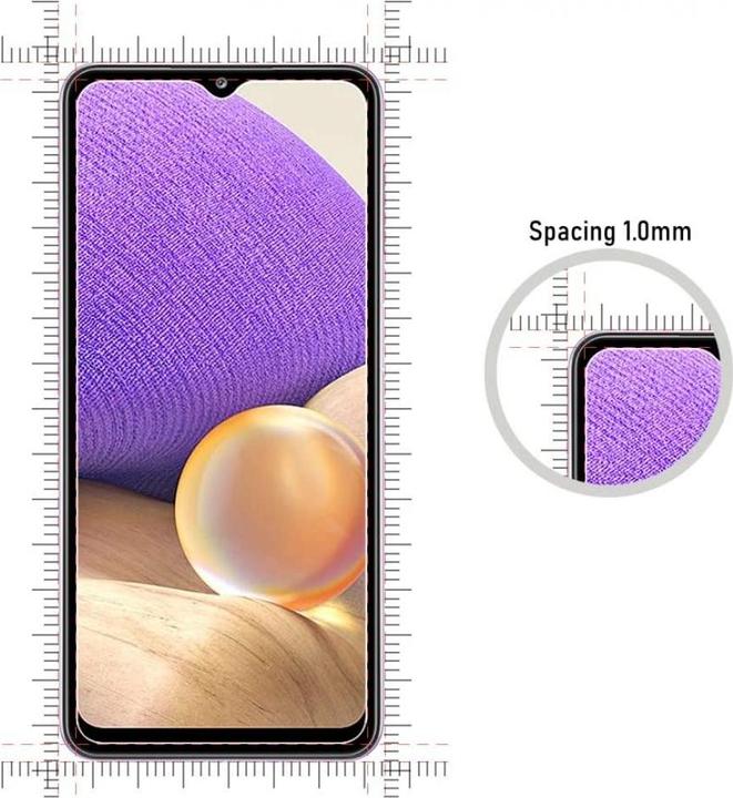 Actual product image Screenguard Samsung Galaxy A32 5G bulletproof glass protective film Case Friendly Design (1 Piece, Samsung Galaxy A32 5G)