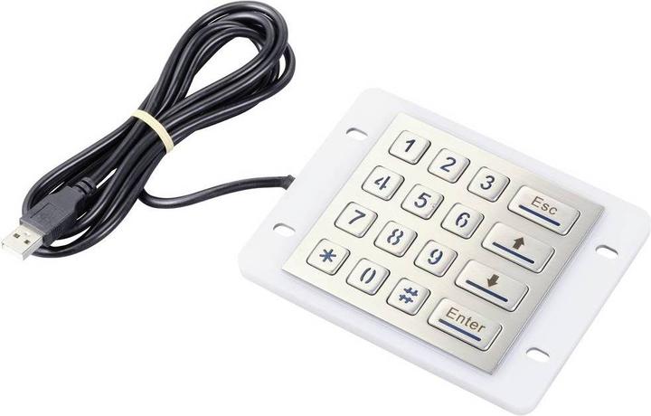 Image du produit Renkforce RF-KP-500 Clavier USB IP68 Etanche à l'eau et à la poussière, Beleuc (US, Filaire)