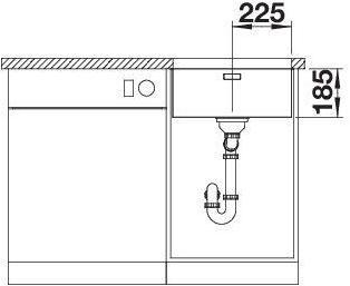 Immagine prodotto Blanco Solis 450-U (Lavandino montato in alto, 49 cm, 44 cm)