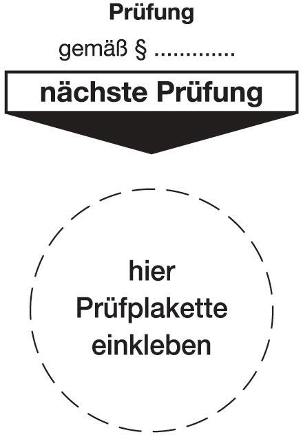 HP Autozubehör Grundplakette B80xL40 mm Prüfung gemäss Paragraph Folie