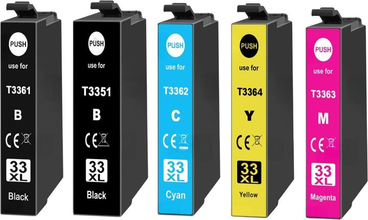 Actual product image Hermex Kompatible Tintenpatrone XL für Epson Expression Premium XP-540 (M, FC, PBK, C, Y)