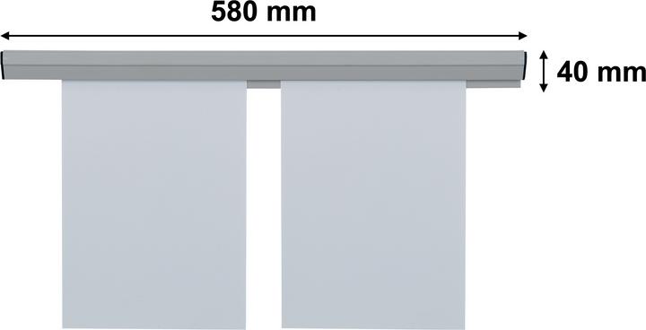 Franken Papierklemmschiene, selbstklebend, Länge: 580 mm Kunststoff, beliebig erweiterbar, Wandmontage mit S (210 x 297 mm)