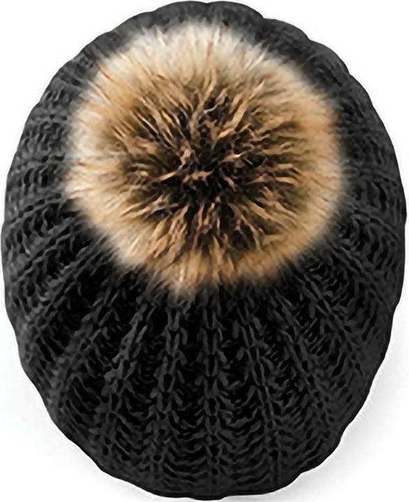 Image du produit Beechfield Bonnet de laine avec pompon en fausse fourrure (Taille unique)