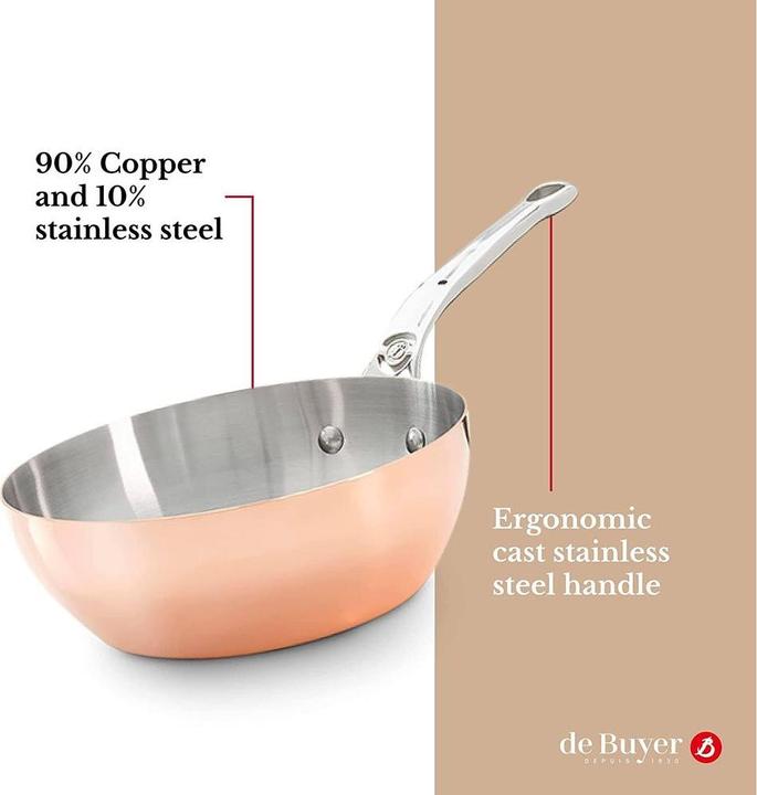 Actual product image de Buyer prima matera (24.50 cm, Frying pan, Copper, Stainless steel)