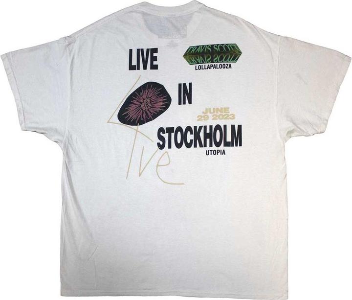 Actual product image Travis Scott Unisex Adult Summer Run 2023 Stockholm T-Shirt (XXL)