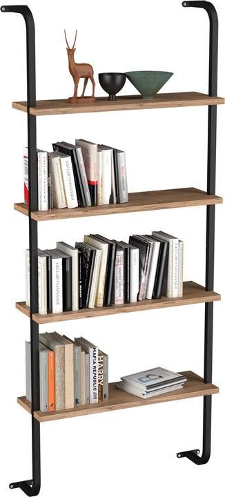 Produktbild VCM Holz Wandregal Hängeregal Regal Insasi 4 (64 x 20 x 150 cm)