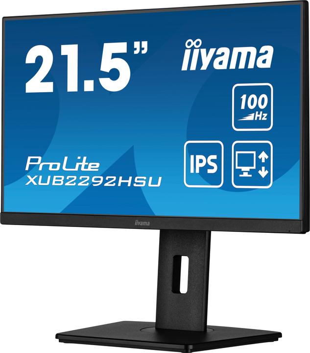 Actual product image iiyama XUB2292HSU-B6 54.61cm 21.5inch ETE IPS FHD 100Hz 250cd/m2 0.4ms HDMI DP USB-HUB 4x3.2 Speaker (1920 x 1080 pixels, 22")