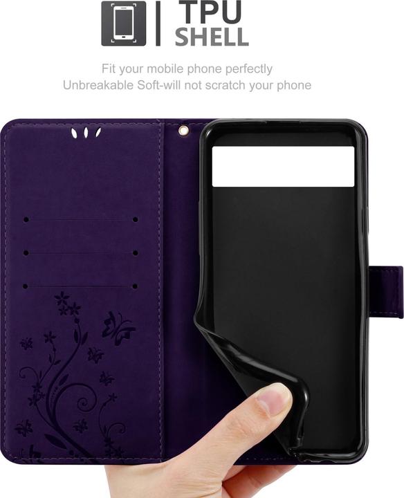Actual product image Cadorabo Flower Book cover (Google Pixel 6a)