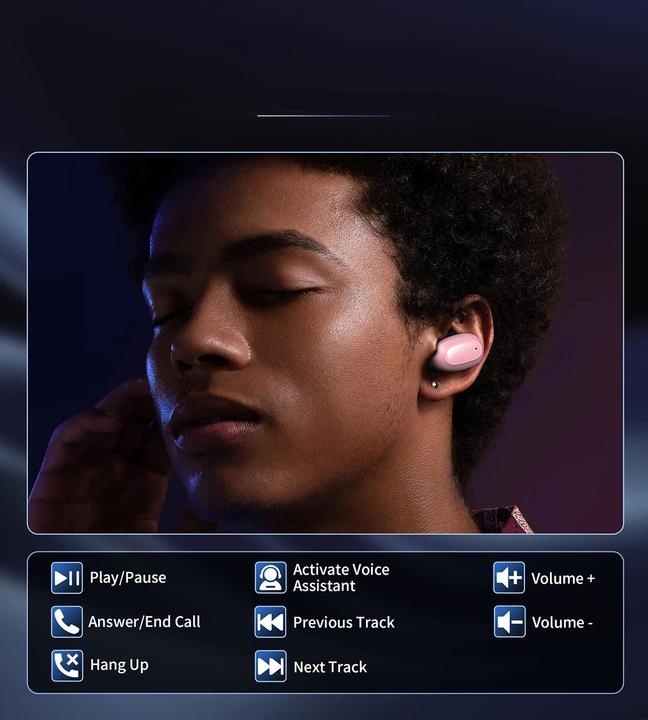 Image du produit Choetech MEMS wireless TWS Bluetooth 5.3 headphones - rose (17 h, Sans fil)