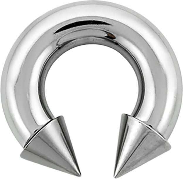 Star Piercing Circular Barbell Innengewinde silber mit zwei Cones (ohne Messing, Chirurgenstahl 316L)