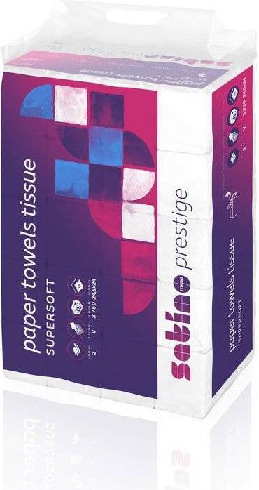 Immagine prodotto Wepa Asciugamano di carta piegato a Z Satino Prestige, 2 veli, 3750 fogli (150 x)