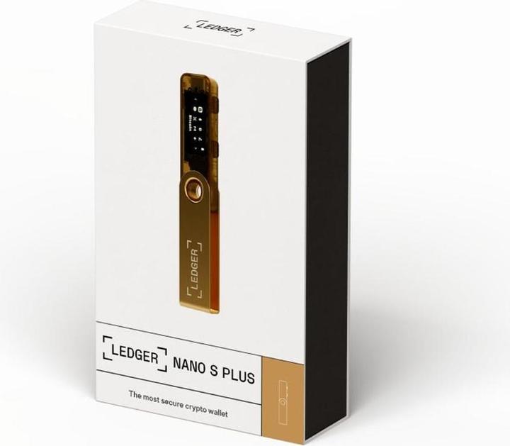 Actual product image Ledger Nano S Plus - Gold (Ethereum Classic, Bitcoin, Dogecoin, Litecoin, Dash, Others)
