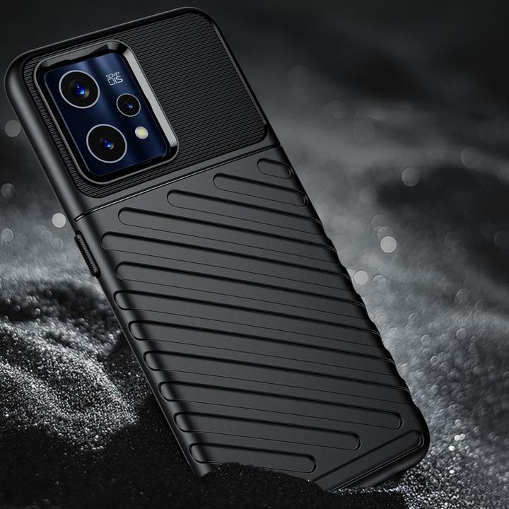 Actual product image Hurtel Thunder Case Flexible armoured cover for Realme 9 Pro + (9 Pro Plus) black (Realme 9 Pro Plus)