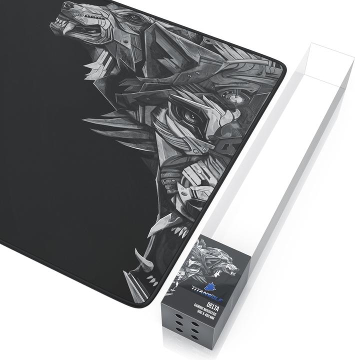 Image du produit Titanwolf Tapis de souris de jeu XXL, tissu lisse, tapis de souris Speed 900 x 400mm de surface, motif de (Large)