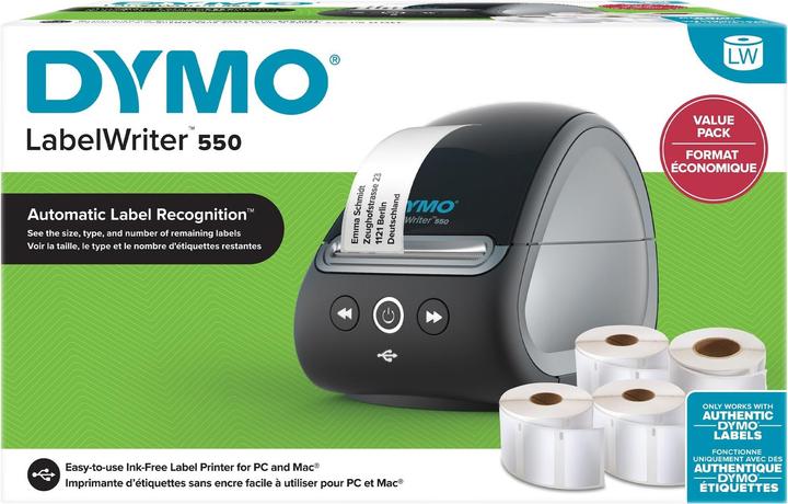 Productafbeelding Dymo LabelWriter 550 Value met 4 LW rollen (90000 dpi)