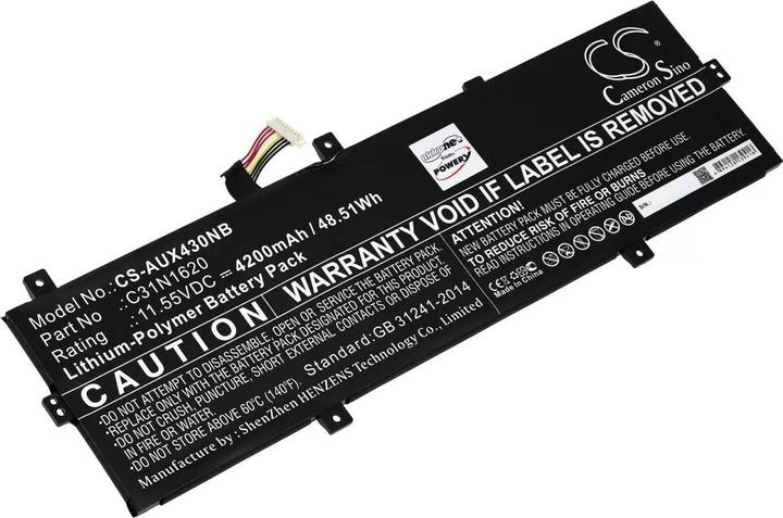Actual product image AccuCell Battery Asus ZenBook UX430UA-GV265T, UX430UA-GV272T, type C31N1620 (4200 mAh)