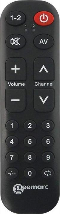 Actual product image Geemarc Telecom TV10 Remote control TV push buttons (Universal remote control)
