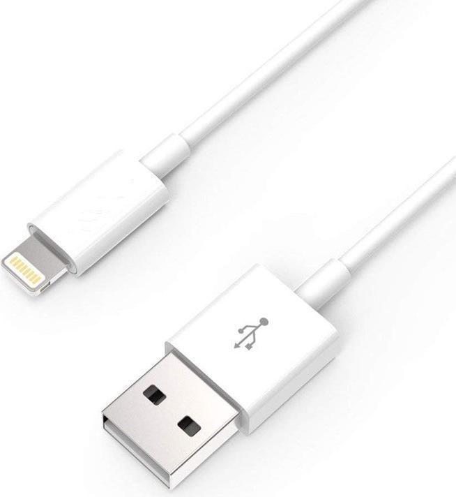 Immagine prodotto Hermex Cavo di ricarica USB Lightning APPLE MFI Certified Lontion 1m BIANCO (1 m, USB 3.2 Gen 1)