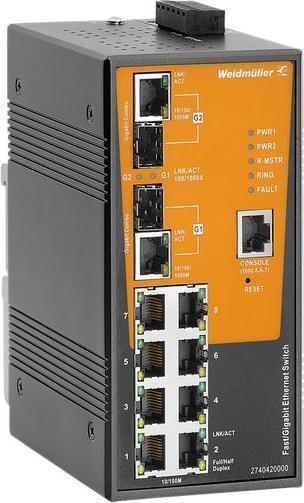 Image du produit Weidmüller Commutateur managed Fast/ (10 Ports)