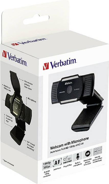 Immagine prodotto Verbatim Webcam con microfono AWC-01 1080p Autofocus (3.60 Mpx)