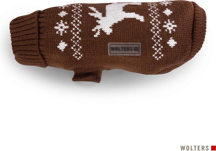 Actual product image Wolters Knitted Pullover Moose 45 cm brown/white (Dog jumper)