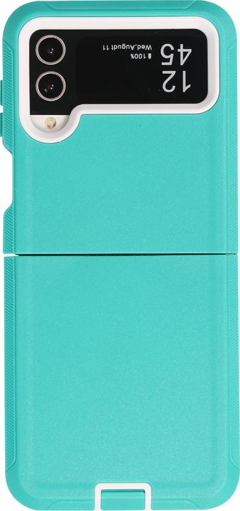 Actual product image PhoneLook Optimum-protect Reinforced Silicone Sleeve with Belt Clip Turquoise (Samsung Galaxy Z Flip4)