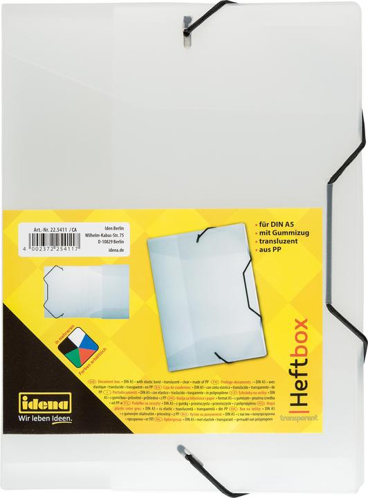 Produktbild Idena Heftbox A5 Gummizug PP transparent (A5, 1 x)